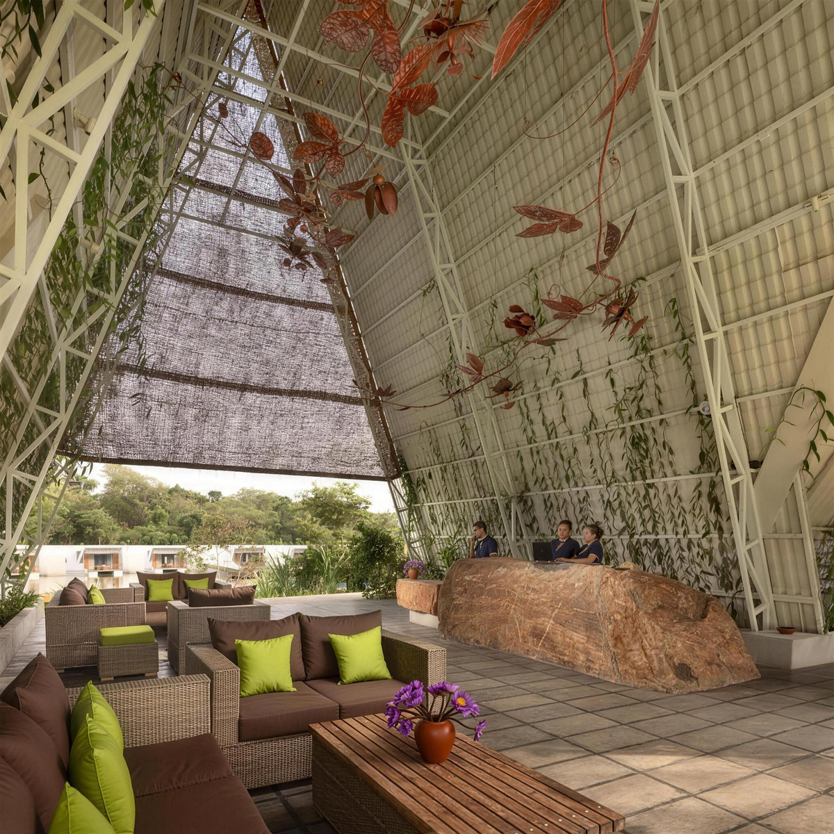 The reception pavilion