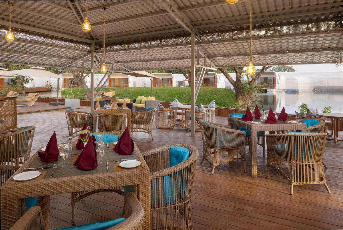 The Float, an open-air pavilion restaurant on the water